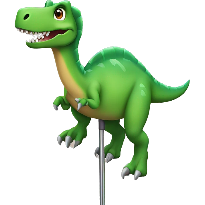Dinosaur on a pogostick  emoji