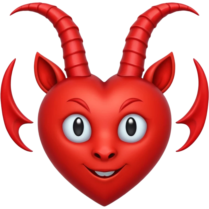 red heart with horns and a tail emoji