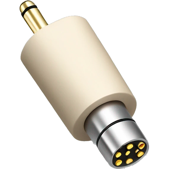 beige stereo adapter mini jack to big jack for headphones  emoji
