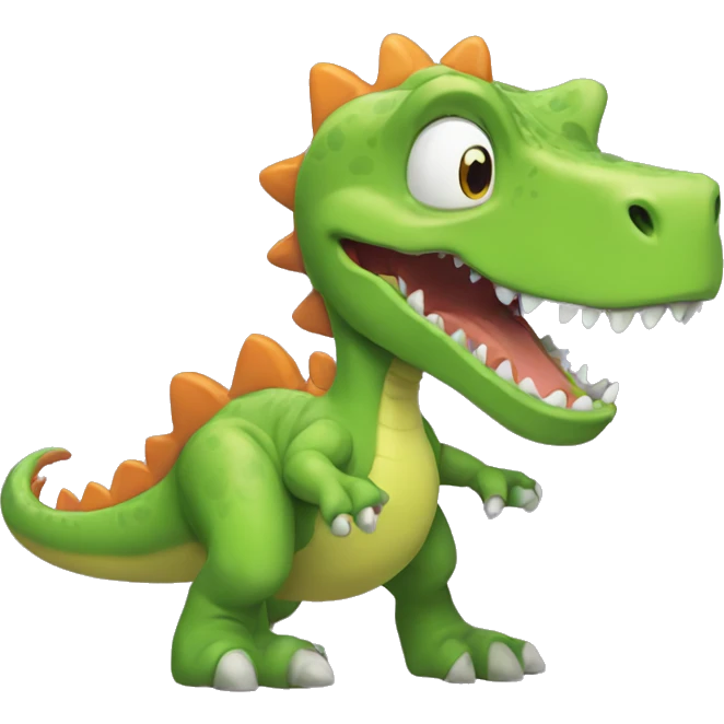 Dinosaurio, reptar de los Rugrats con esqueleto emoji