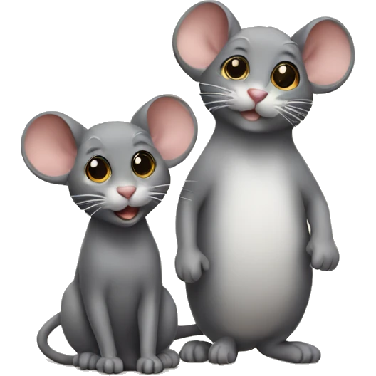 Mouse with cat emoji