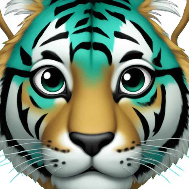 turquoise tiger emoji