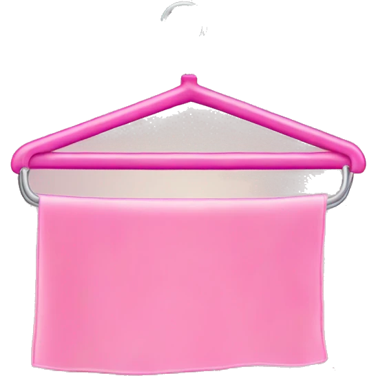 Pink laundry hanger emoji