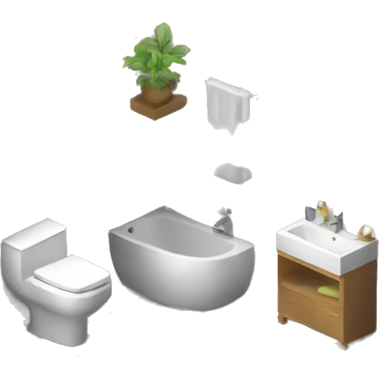 bathroom in the apartment isometric emoji