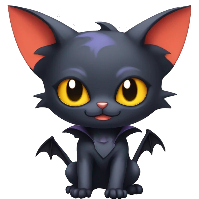 Cool Cute Edgy Chibi Bat-Cat-Noibat-Litten-Pokémon-Fakémon-hybrid emoji