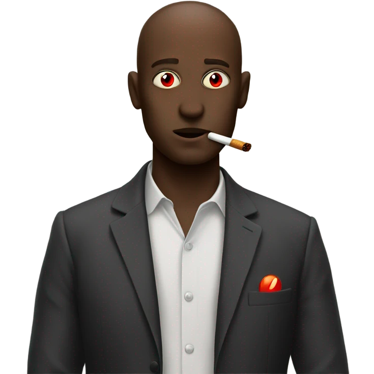 Emoji red eyes smoking emoji