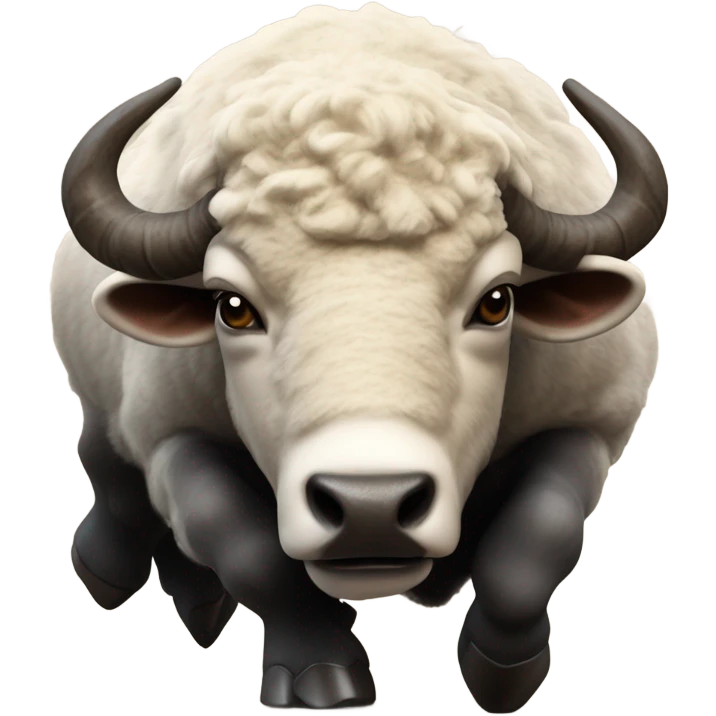 Buffalo fighting a Ram  emoji