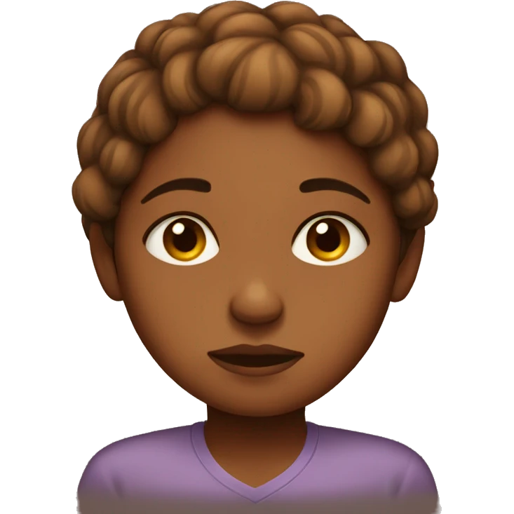Sad brown girl emoji