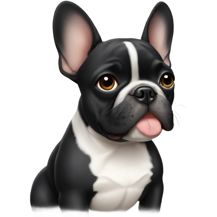 Black French Bulldog emoji