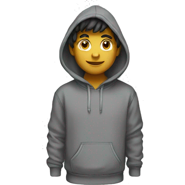Hoodie abu abu  emoji