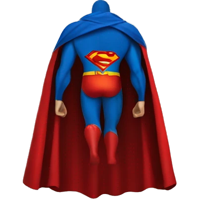 Superman cape alone from behind emoji