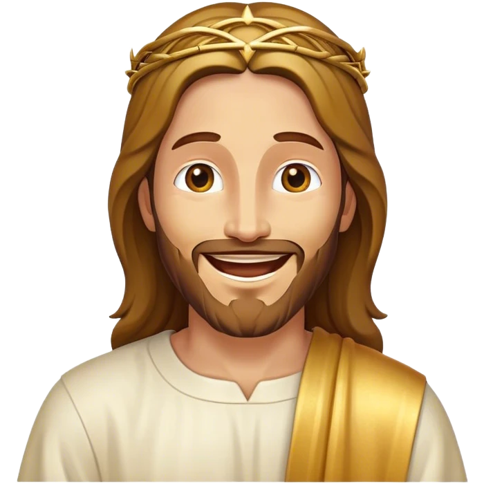 Rejoicing golden jesus emoji