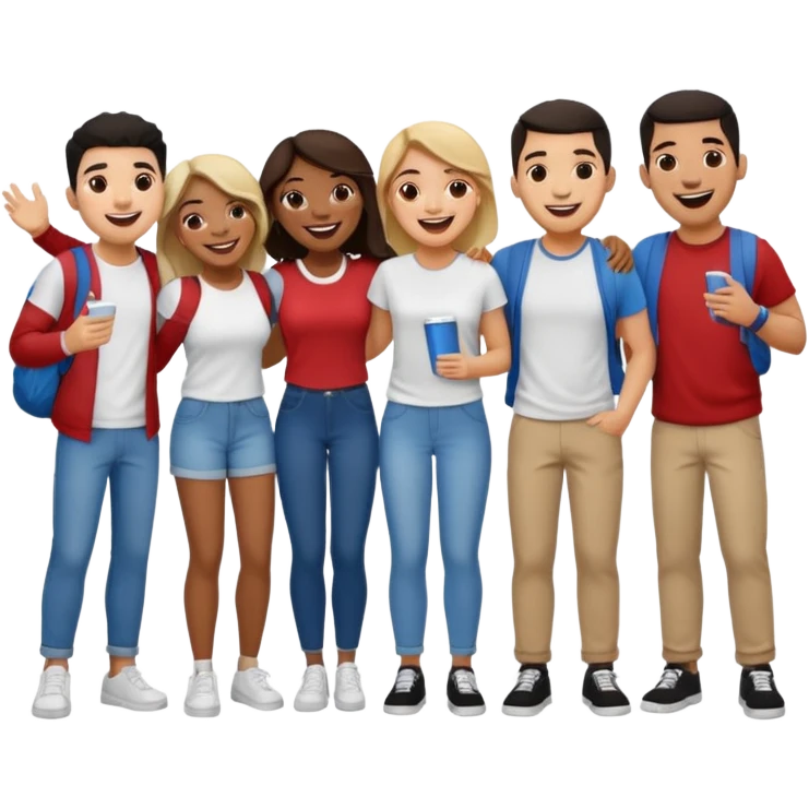 amigos puerto riqueños fuera del campus emoji