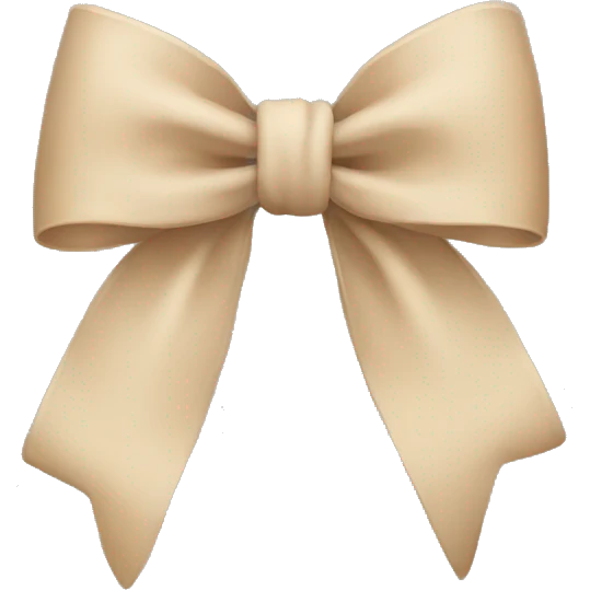 beige bow emoji