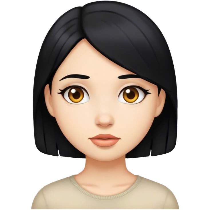 girl with black hair  emoji