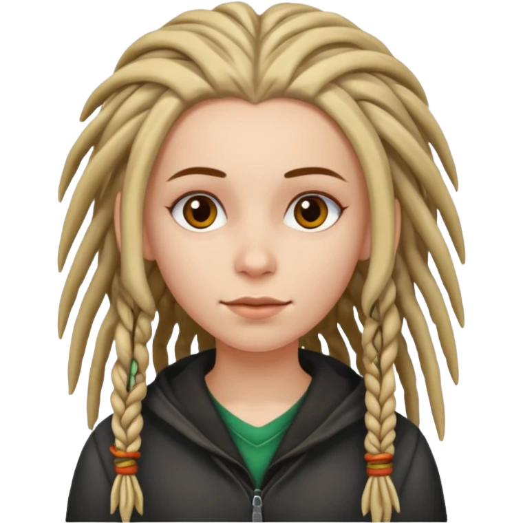 white girl with dreadlocks emoji