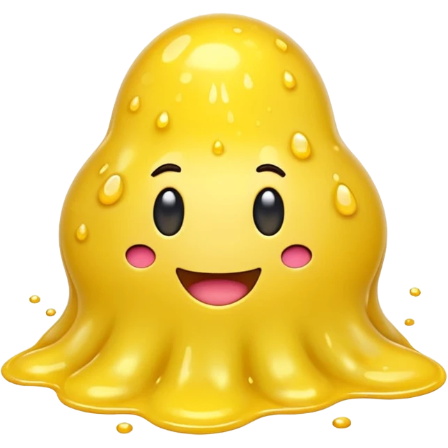 yellow slime with sparkles, cheerful emoji