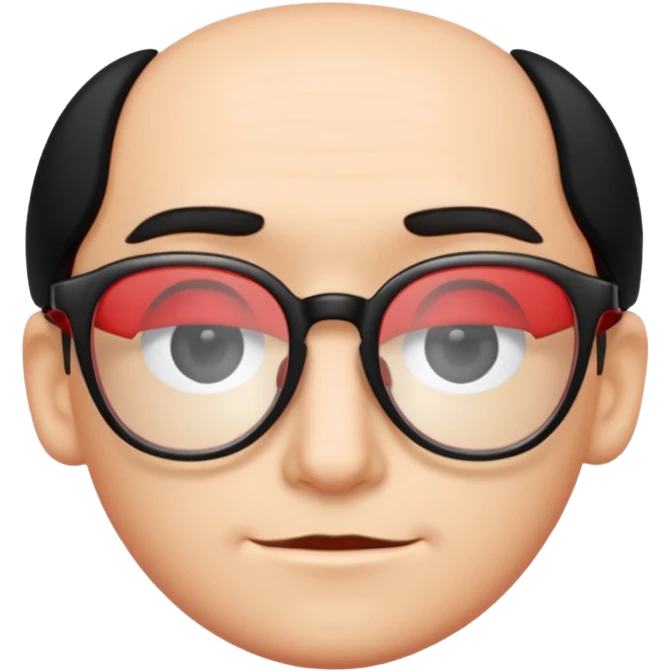 Red Glasses with subtle shine and curved frame edges. emoji