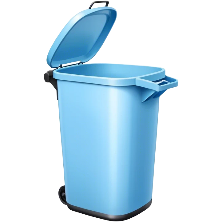 Light blue and clear trash can aesthetic  emoji