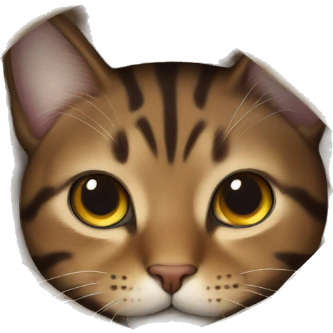 Brown Tabby cat in blanket emoji