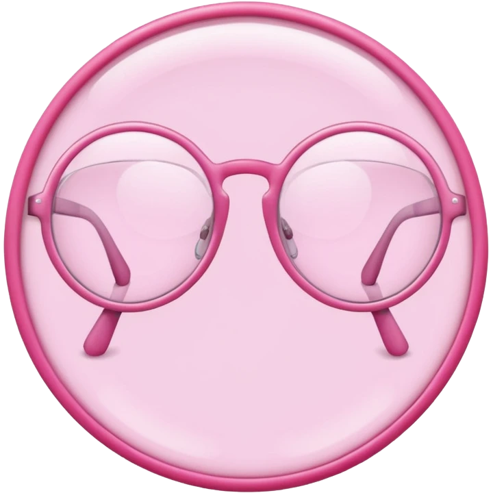  a pink glasses emoji