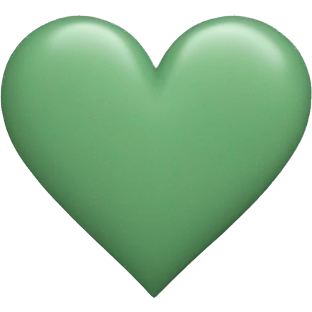 Sage green heart emoji