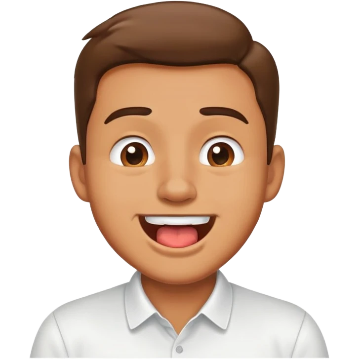Guy drooling out his mouth and smiling  emoji