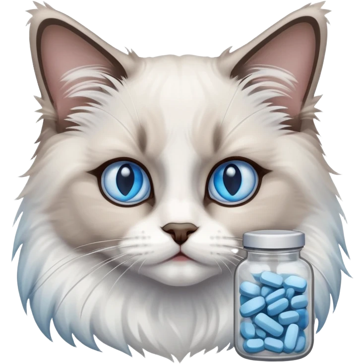One ragdoll cat selling drugs emoji