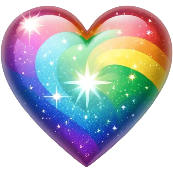 Rainbow sparkle heart emoji