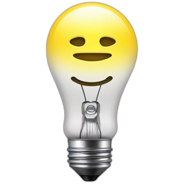 Smiley + light bulb emoji
