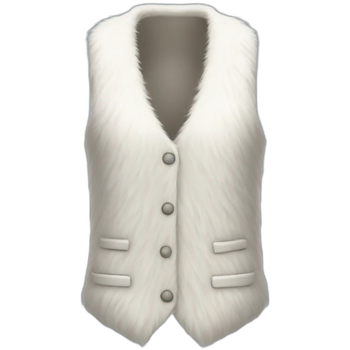 white fluffy sleeveless vest emoji