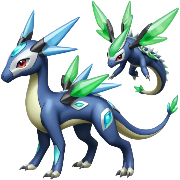 Meloetta-Zygarde-Cresselia-Palkia-Dialga-Electrike-Manectric-Fakémon-fusion, full body emoji