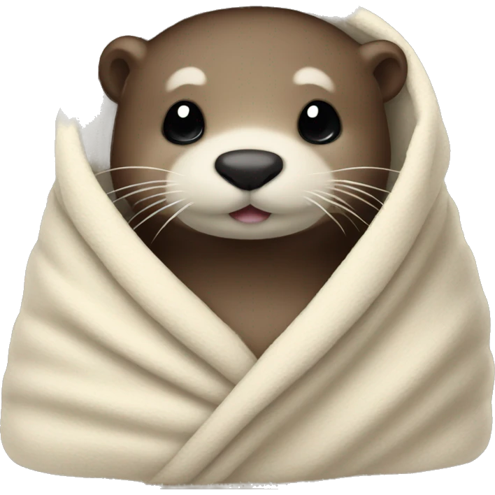 otter cozy in blanket emoji