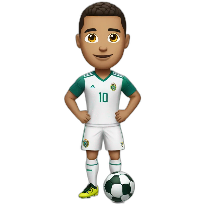 Ronaldo with ball emoji