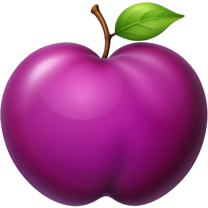 single plum fruit, simple, vibrant emoji