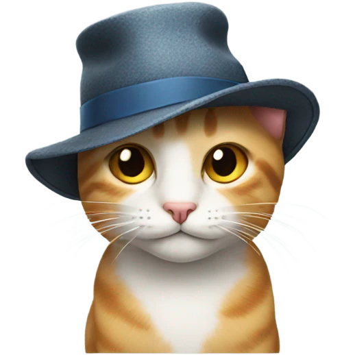 Cat in a hat emoji