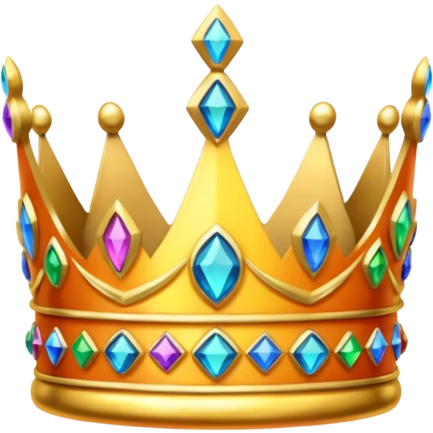 Glass crown with colorful stones emoji