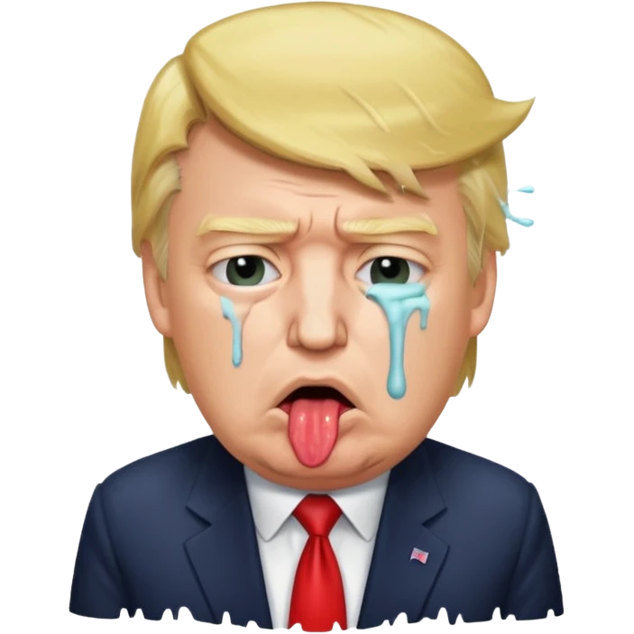 Trumps head vomiting  emoji