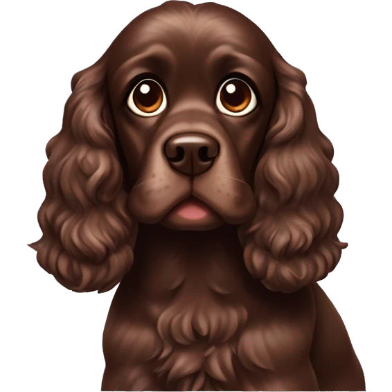Chocolate cocker spaniel  emoji