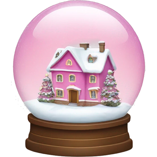 Pink Christmas snow globe emoji