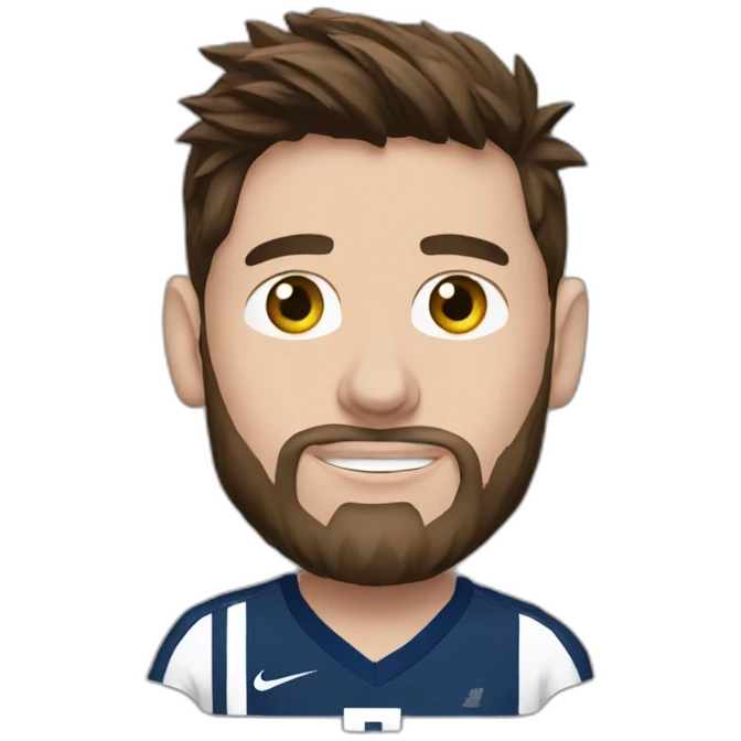 messi with nike in the t shirt emoji