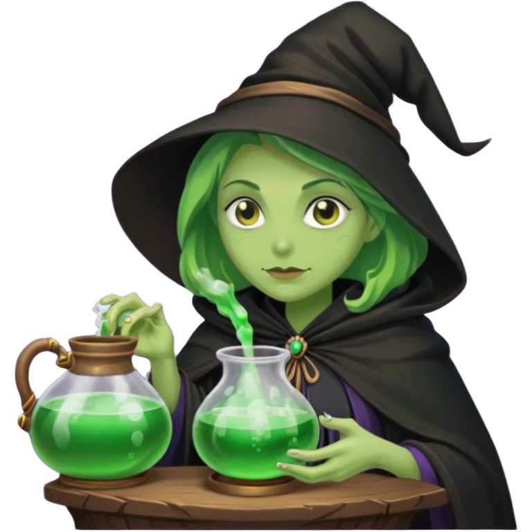 green witch cooking potion emoji