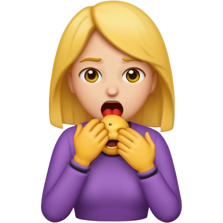 Women emoji choking herself  emoji