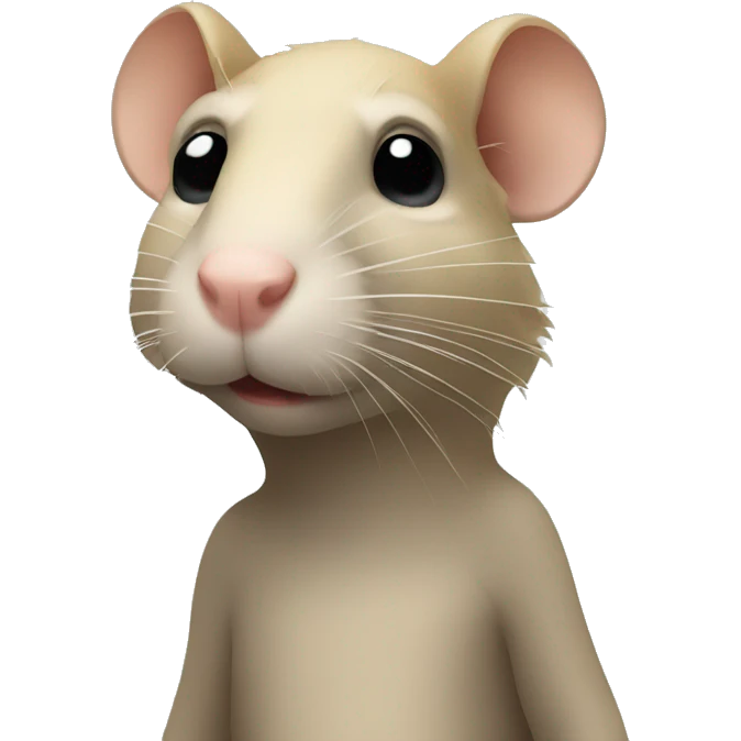 Rat standing with shoulder length blond hair emoji