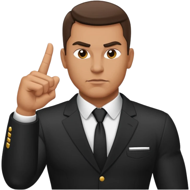 Bodyguard with the middle finger  emoji