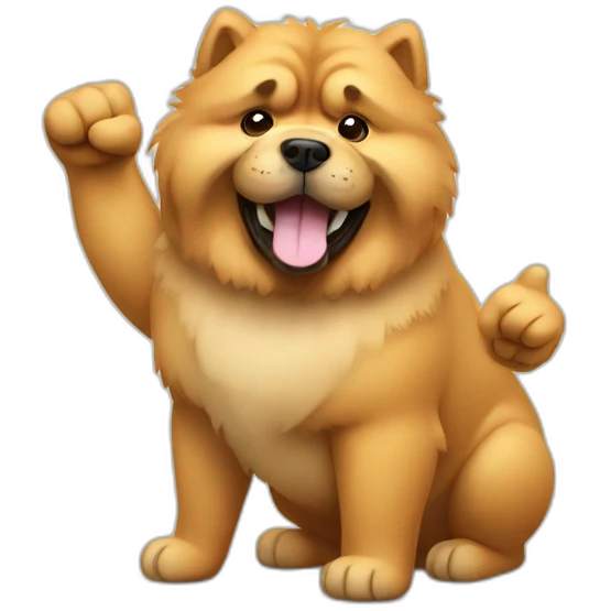 chow-chow with thumb up emoji