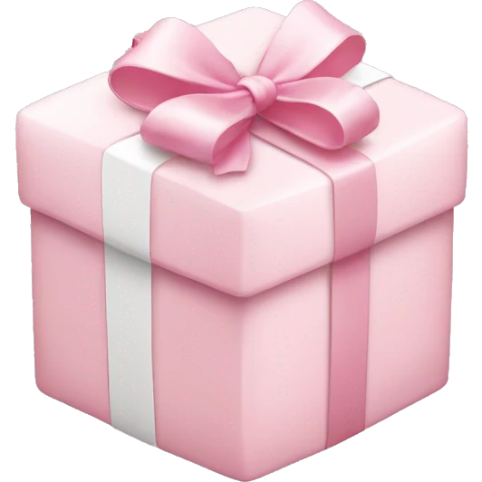 Light pink and white present emoji