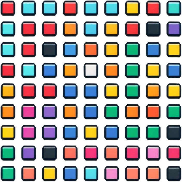 pixel art in 8bits smal blocks emoji