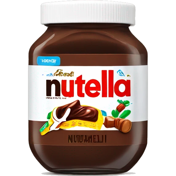 a nutella jar with the plug open emoji