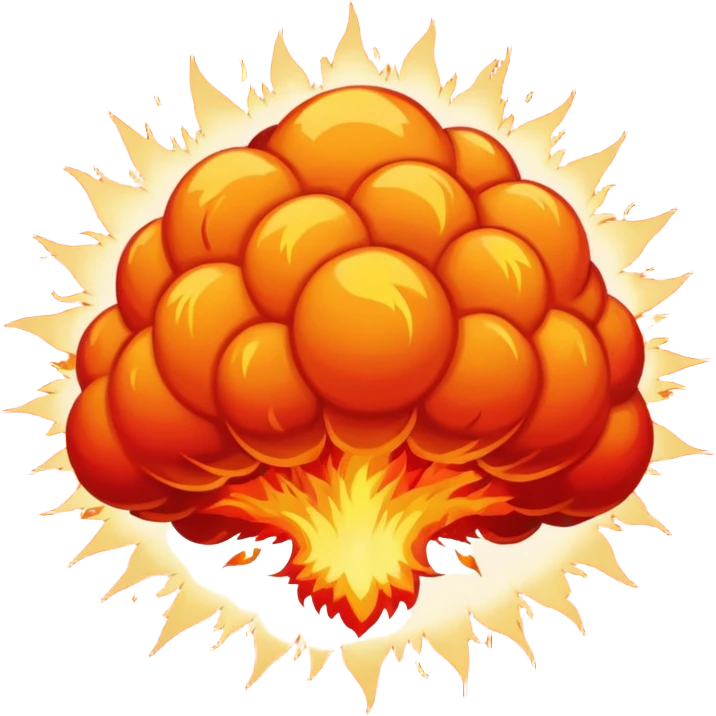 Giant explosion  emoji